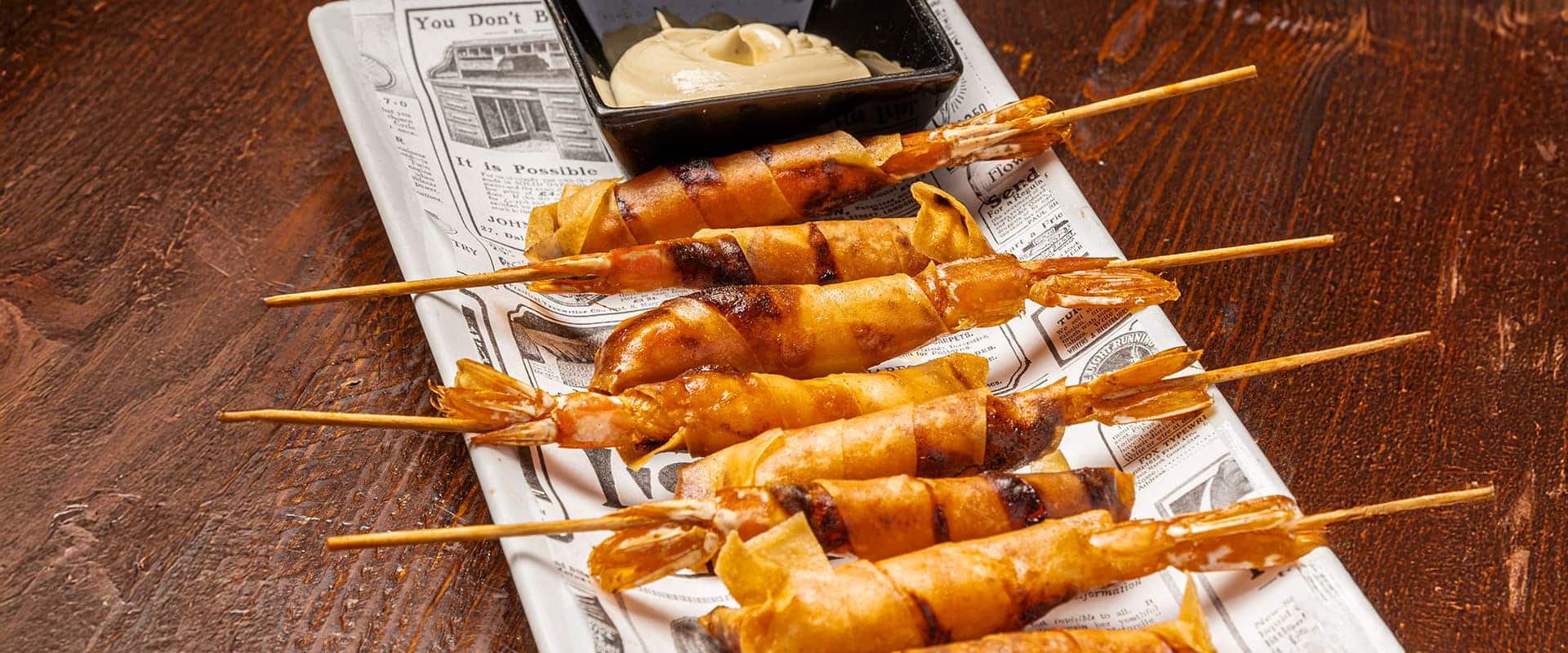 espiral de langostinos Kimchi del Ginlab