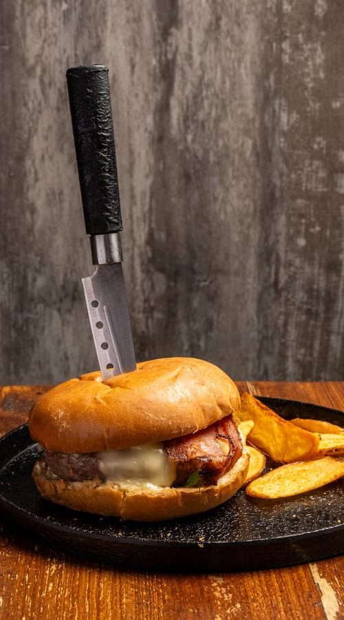 la mejor burguer de wagyu en el Ginlab de Boiro