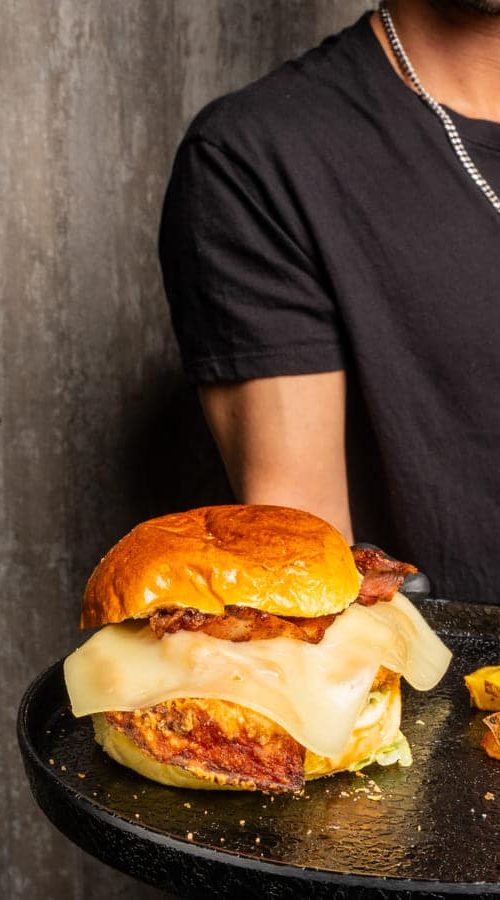 burguer de pollo del Ginlab