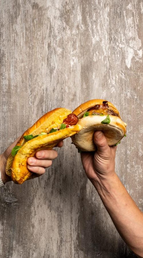 perrito y burguer del Ginlab para compartir